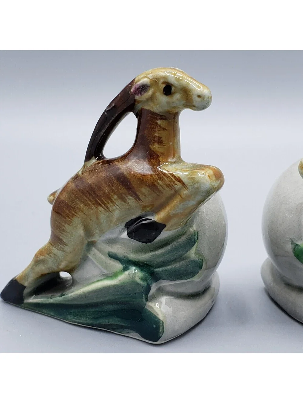 Vintage Thames Gazelle Salt & Pepper Shakers Porcelain Pair Kitchen Deer